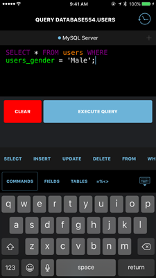 Query - A MySQL client for iPhone